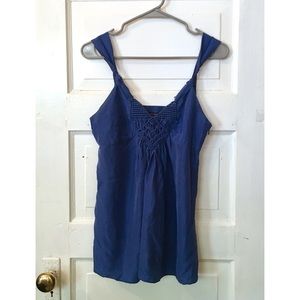 PRICED TO SELL Banana Republic Blue Silk Tank Sz 2